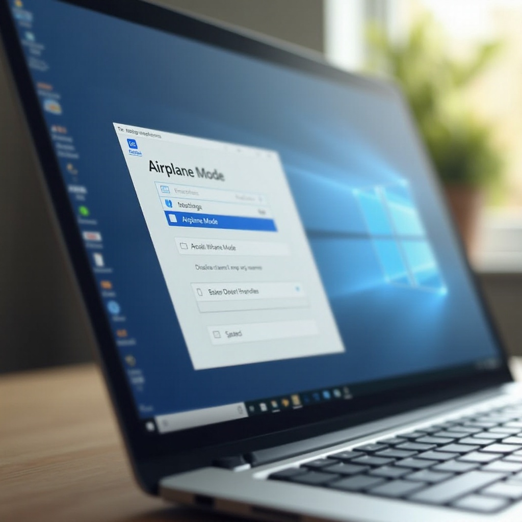 노트북에서 비행기 모드를 끄는 방법