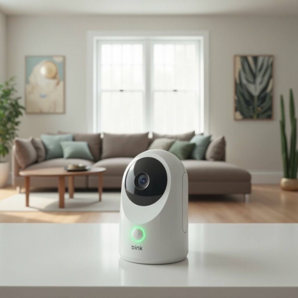 Blink Mini kamera yeşil yanıp sönüyor