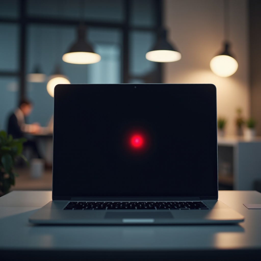 노트북 화면에 빨간 점