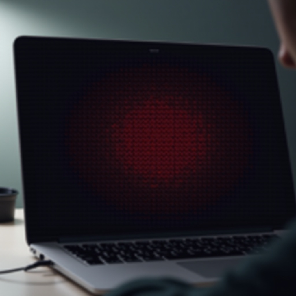 จุดสีแดงบนหน้าจอแล็ปท็อป