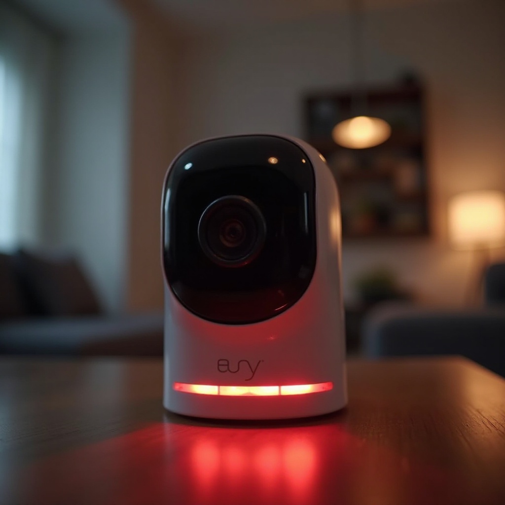 eufyカメラが赤く点滅しています
